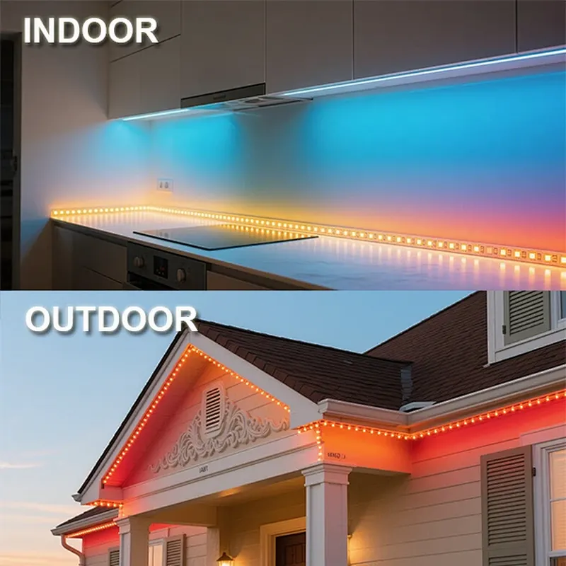 DC24V IP20 IP67 RGB Smart LED Strip Lights